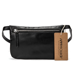 Women Small Waist Bag Pu Leather Fanny Pack Slim Waist Pack