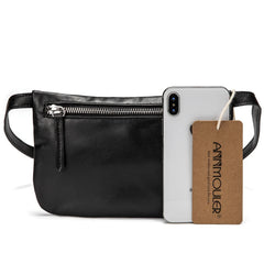 Women Small Waist Bag Pu Leather Fanny Pack Slim Waist Pack