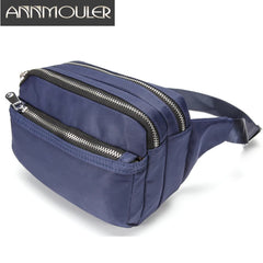 Large Capacity Women's Fanny Pack Tri-Zip Waist Bag High Phone Pocket Purse
