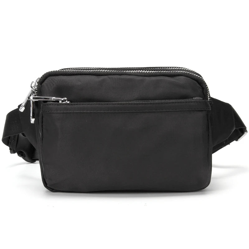 Large Capacity Women's Fanny Pack Tri-Zip Waist Bag High Phone Pocket Purse