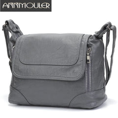 Large Capacity Women Crossbody Bag Shoulder Bag Soft Pu Leather Messenger Bag