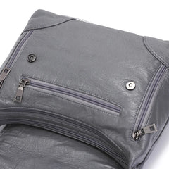 Large Capacity Women Crossbody Bag Shoulder Bag Soft Pu Leather Messenger Bag