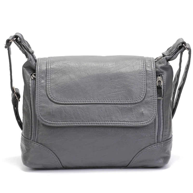Large Capacity Women Crossbody Bag Shoulder Bag Soft Pu Leather Messenger Bag