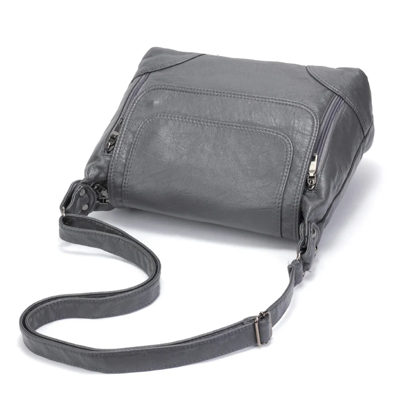 Large Capacity Women Crossbody Bag Shoulder Bag Soft Pu Leather Messenger Bag