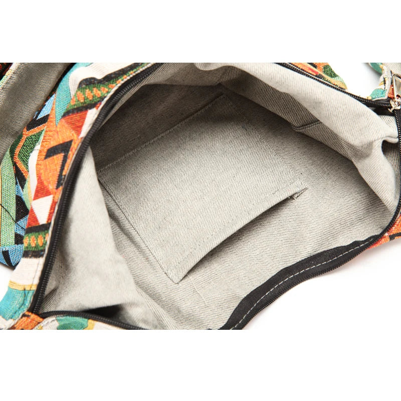 Bohemian Style Crossbody Bag Geometric Messenger Bag