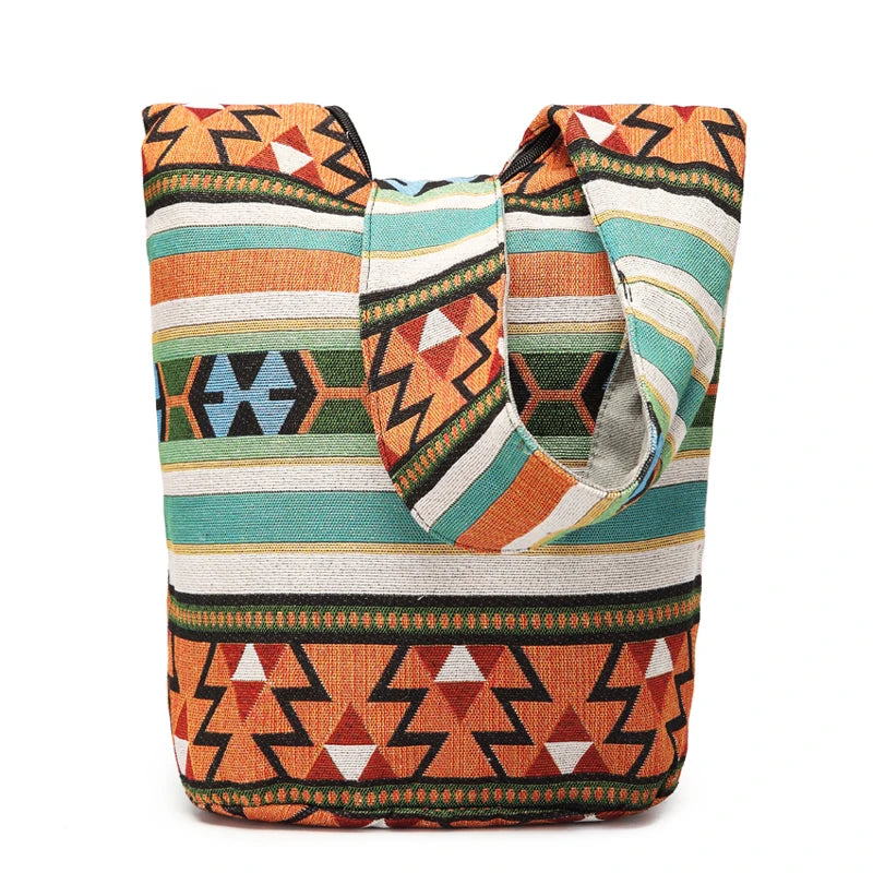 Bohemian Style Crossbody Bag Geometric Messenger Bag