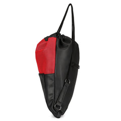 Women Shoulder Bag Patchwork Casual Backpack Large Capacity Red Daypack