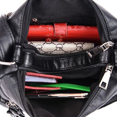 Small Women Bag Pu Leather Shoulder Bag Multipockets Crossbody Bag