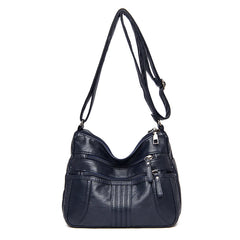 Women Shoulder Bag Pu Leather Crossbody Soft Handbag Purse Zipper Messenger Tote