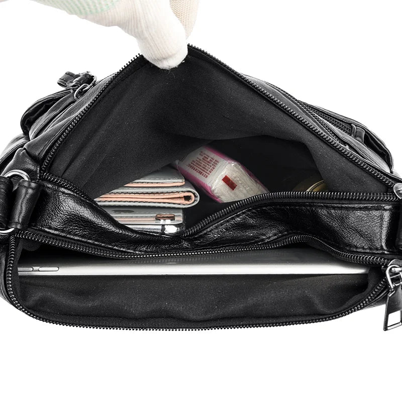 Annmouler Small Crossbody Bag Soft Handbag Purse Messenger Bag