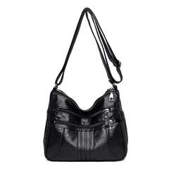 Women Shoulder Bag Pu Leather Crossbody Soft Handbag Purse Zipper Messenger Tote