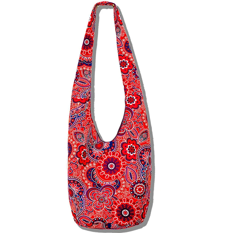 Vintage Elephant Floral Print Crossbody Messenger Bag for Ladies