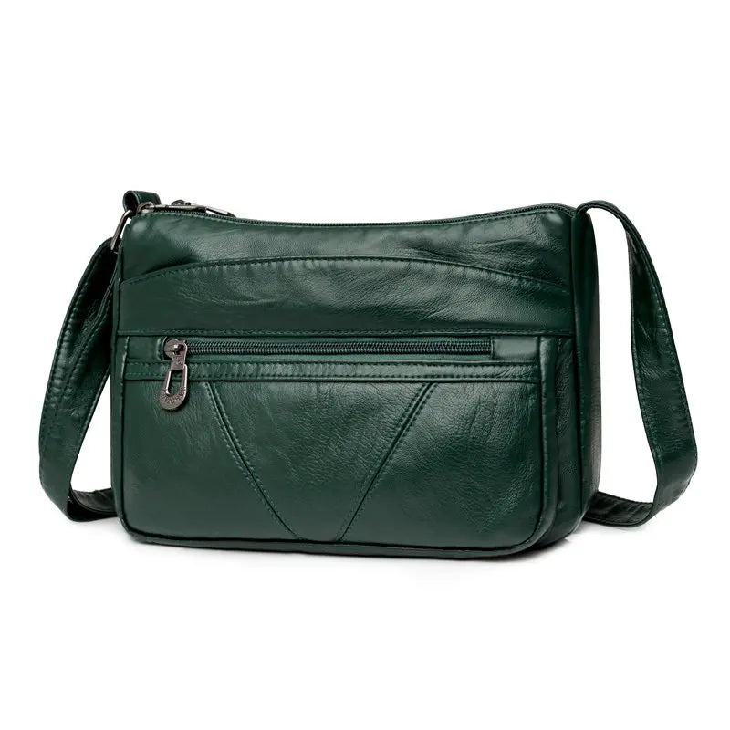 Vintage Women Handbag Purse Pu Leather Shoulder Bag Pockets Crossbody Bag