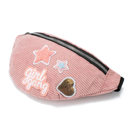 Women Fanny Pack Large Capacity Waist Bag 6 Patchwork Waist Packs Corduroy Girls