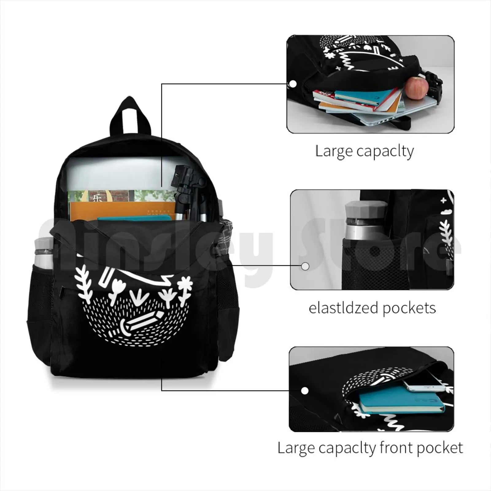 Grim Night Outdoor Hiking Backpack Death Skull Halloween
