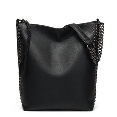 Rivet Bucket Bag Casual Wild Large Capacity Shoulder Bag Women Crossbody Bags