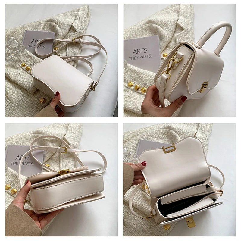 Lock Flap Women Bags PU Leather Crossbody Small Handbag Shoulder Bags