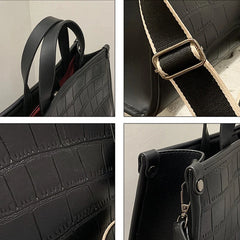 Stone Pattern Shoulder Bags For Women Tote Bags High Capacity Messenger Bag Lady