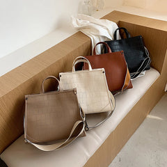 Stone Pattern Shoulder Bags For Women Tote Bags High Capacity Messenger Bag Lady