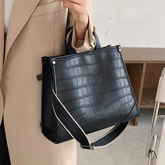 Stone Pattern Shoulder Bags For Women Tote Bags High Capacity Messenger Bag Lady