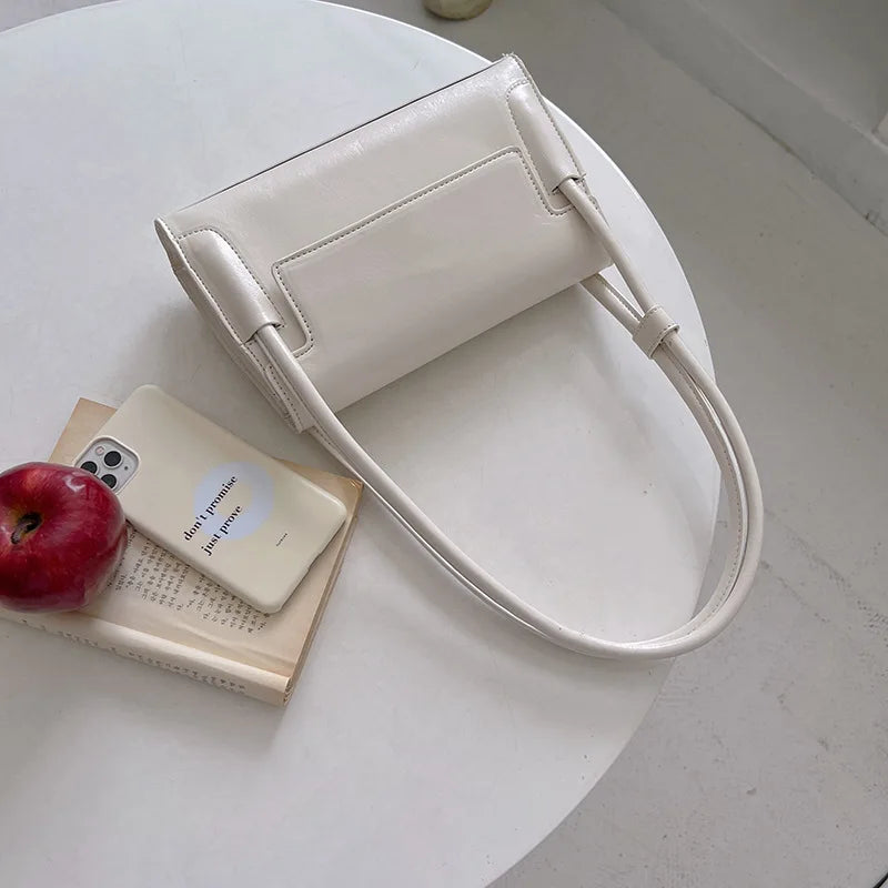 Women's Green PU Leather Flap Shoulder Bag Underarm Tote HPS1314
