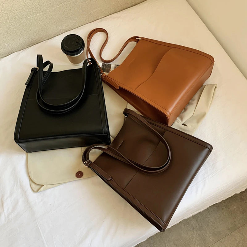 Large Capacity Women Bags Shoulder Bags PU Leather Female Tote Bag