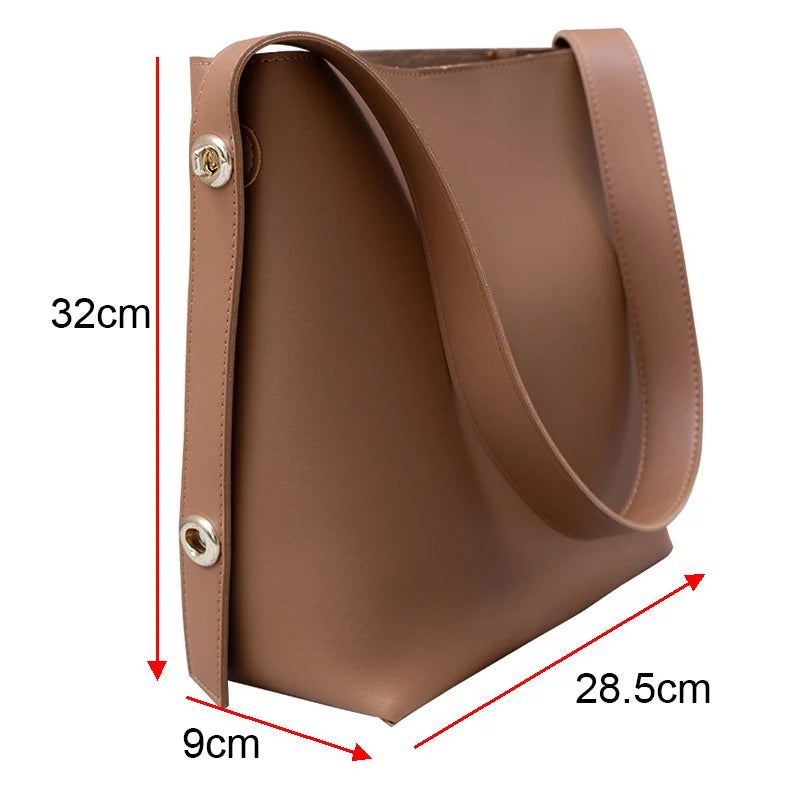 PU Leather Shoulder Bags Bucket Bag Ladies Tote Bags HPS953