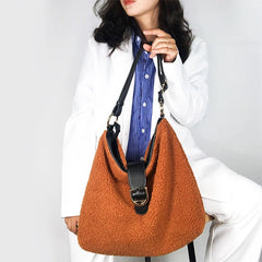 Soft Wool Plush Women Shoulder Bags Winter Style Underarm Bags Hot HPS998