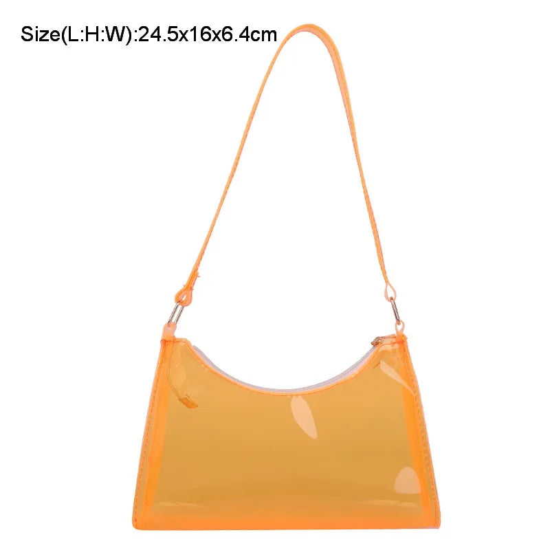 Summer Women's Transparent Handbags Jelly Bag Ladies Shoulder Beach Bag HPS131