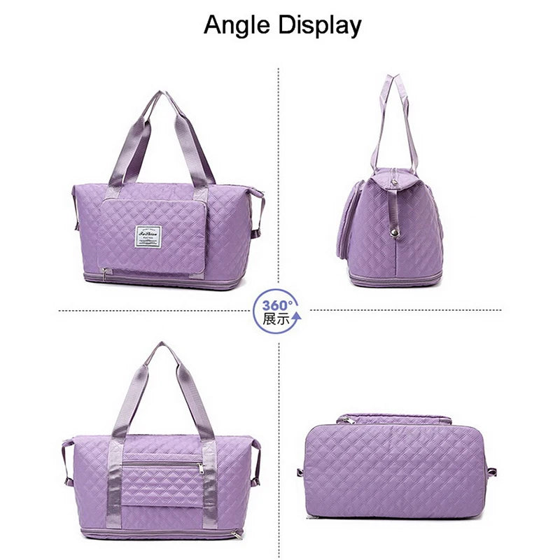 Women Travel Bag Waterproof Dry Wet Separation Gym Yoga Bags