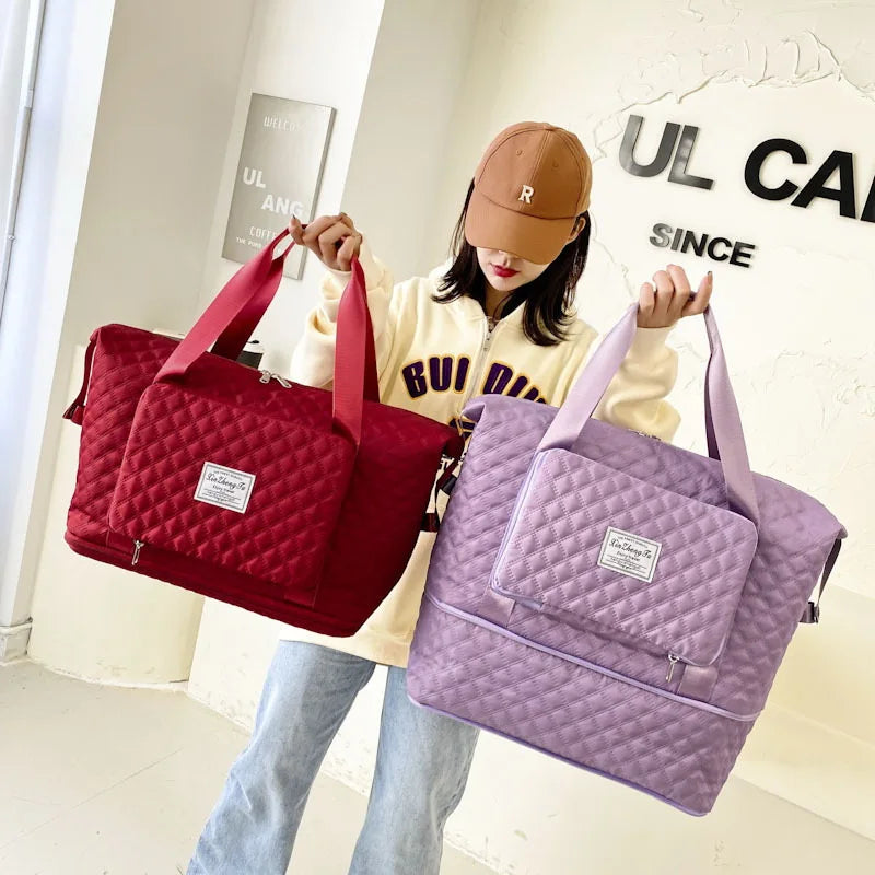 Women Travel Bag Waterproof Dry Wet Separation Gym Yoga Bags