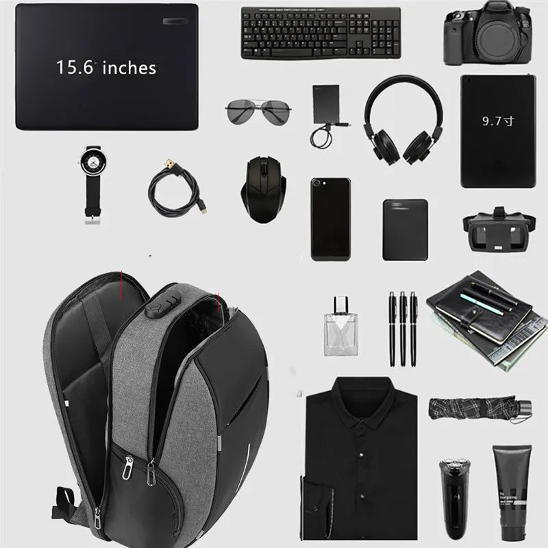 Anti-Theft Laptop Backpack 15.6 Inch Waterproof Travel Urban School Bag