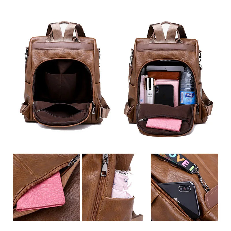 Anti Theft Backpack Women Schoolbag Girls Bag Multifunction Female