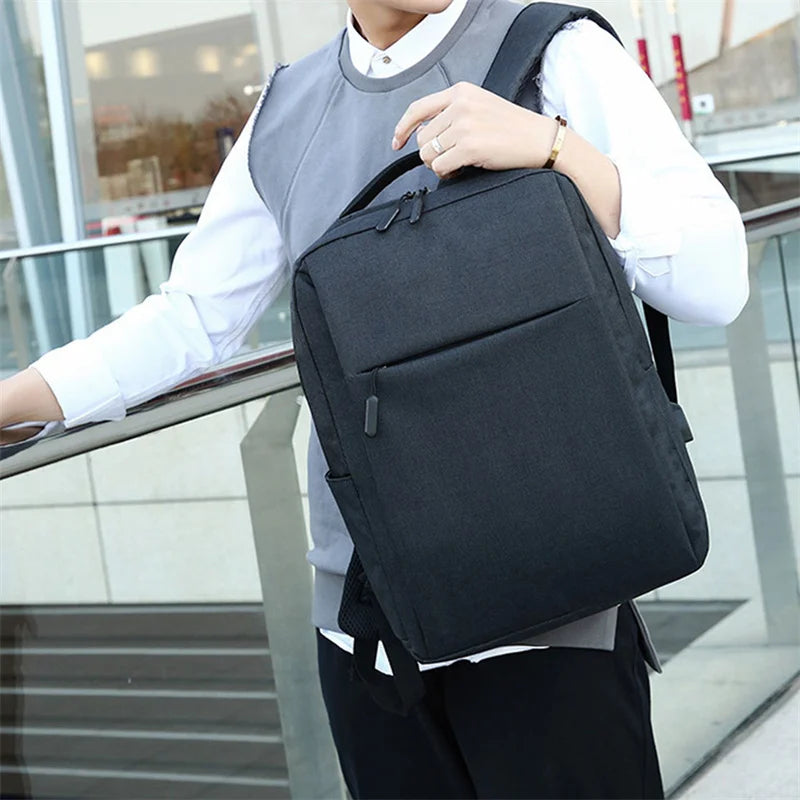 Anti Theft Enlarge Backpack USB External Charge 14-inch Laptop Men