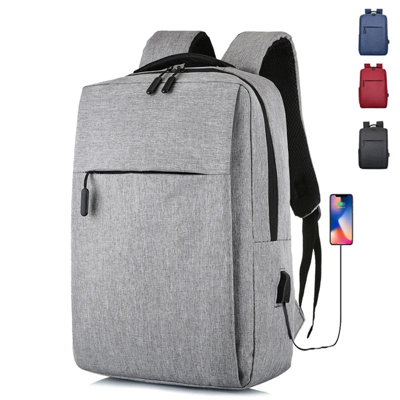 Anti Theft Enlarge Backpack USB External Charge 14-inch Laptop Men