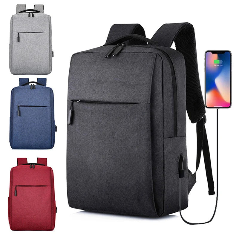 Anti Theft Enlarge Backpack USB External Charge 14-inch Laptop Men