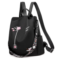 Anti Theft Oxford Backpacks for Women Chinese Style Embroidery Back Bags