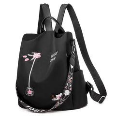 Anti Theft Oxford Backpacks for Women Chinese Style Embroidery Back Bags
