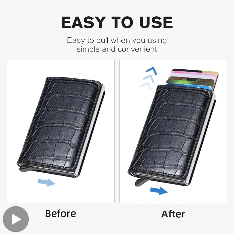 RFID Metal Business Card Holder Wallet Slim Mini Men Women Purse Cardholder