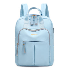 Anti Theft USB Charge Nylon Backpack Waterproof Women School Backpacks Bagpack