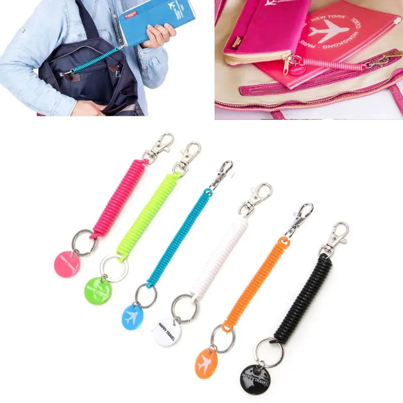 Travel Anti-lost Key Chain Phone Passport Wallet Strap