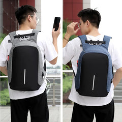 Anti-theft Backpack 15.6 inch Laptop Travel Rucksack Large Capacity USB Charge