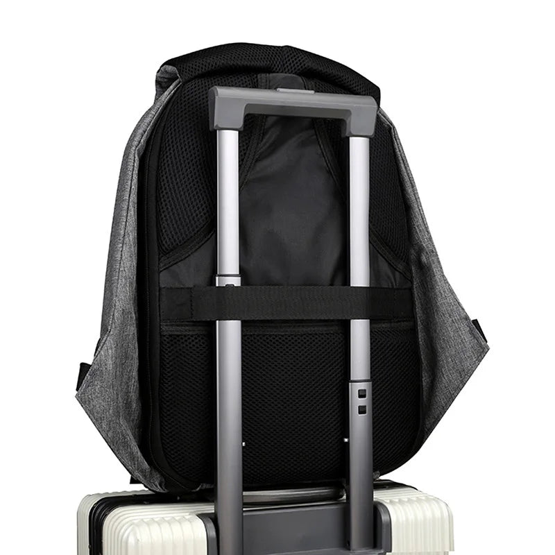 Anti-theft Backpack 15.6 inch Laptop Travel Rucksack Large Capacity USB Charge