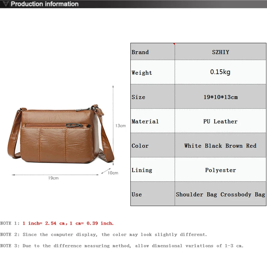 Anti-theft Crossbody Purse for Girls Soft Shoulder Pocket Handbag