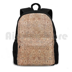 Antique Persian Tabriz Rug Print Outdoor Hiking Backpack