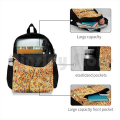 Vintage Persian Tree Of Life Kashan Rug Print Hiking Backpack
