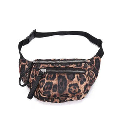 Leopard Print Women's Chest Bag Outdoor Sports Messenger Backpack