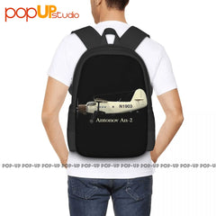 Antonov An-2 Airplane Backpack Large Capacity School Creative Shopping Bag