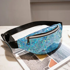 Reflective Laser Waistbag Multi-function Steam Punk Bag