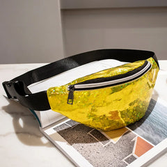 Reflective Laser Waistbag Multi-function Steam Punk Bag